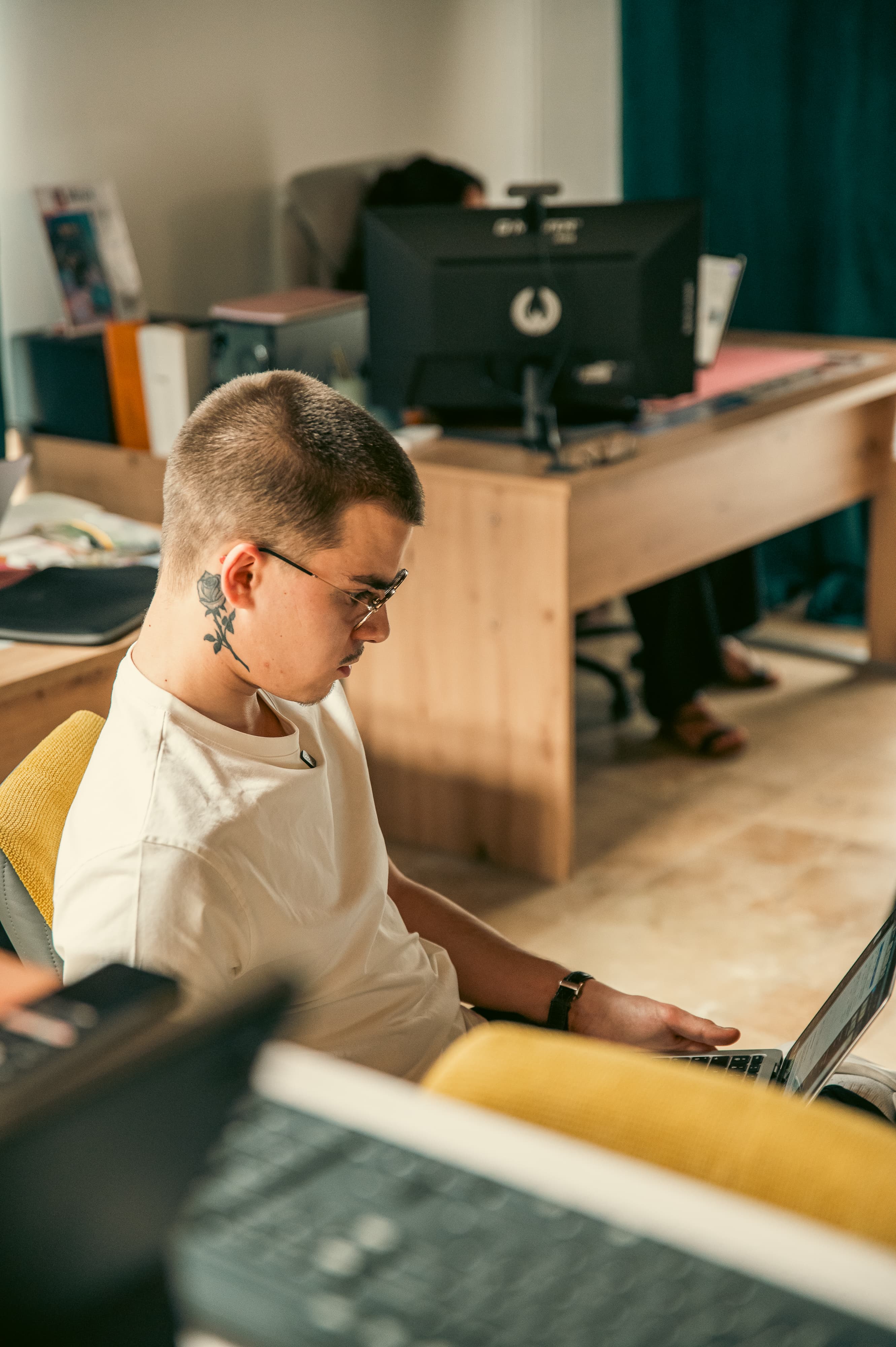 Batiste Aubert au travail sur le Système Digital Nelyx